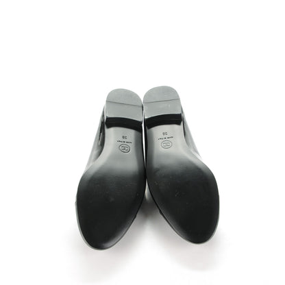 Chanel Patent CC Cap Toe Ballerina Flats 38 Black 5 of 7