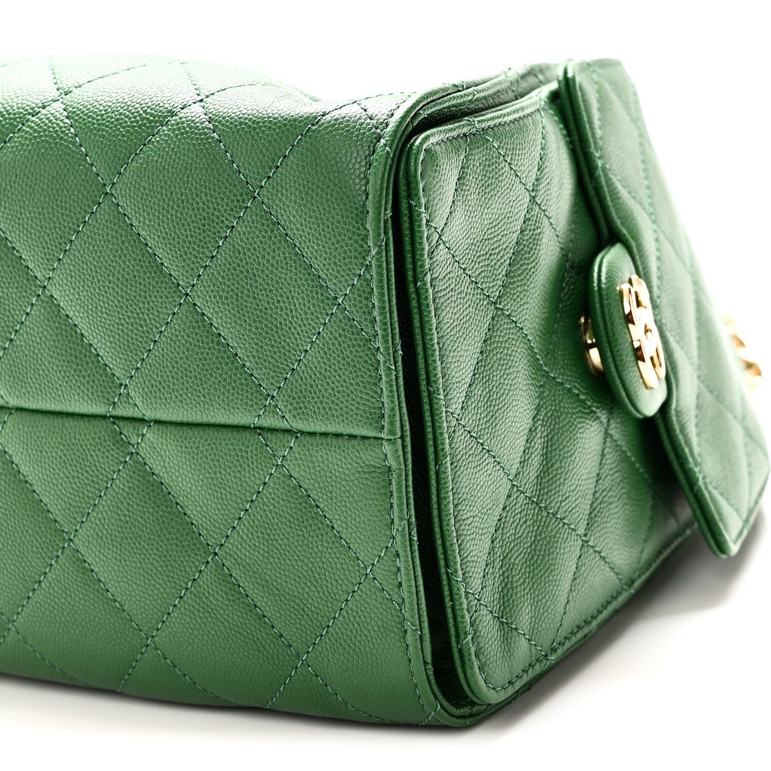 Chanel Caviar Quilted Small Chanel 25 Handbag Green 10 of 10