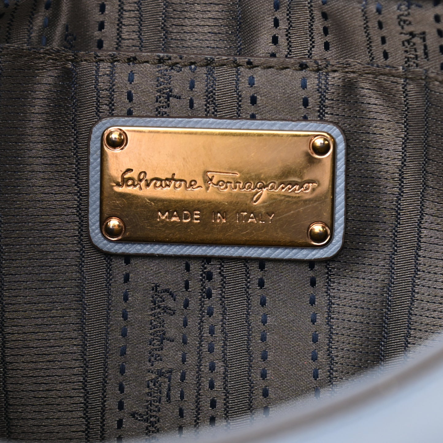 Printed Calfskin Rory Chain Shoulder Bag Light Blue