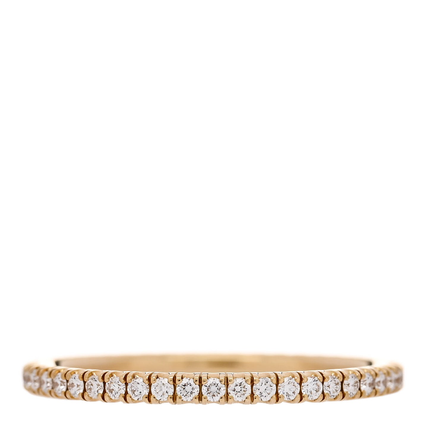 18K Yellow Gold Diamond 1.5mm Etincelle de Cartier Wedding Band Ring 50 5.25