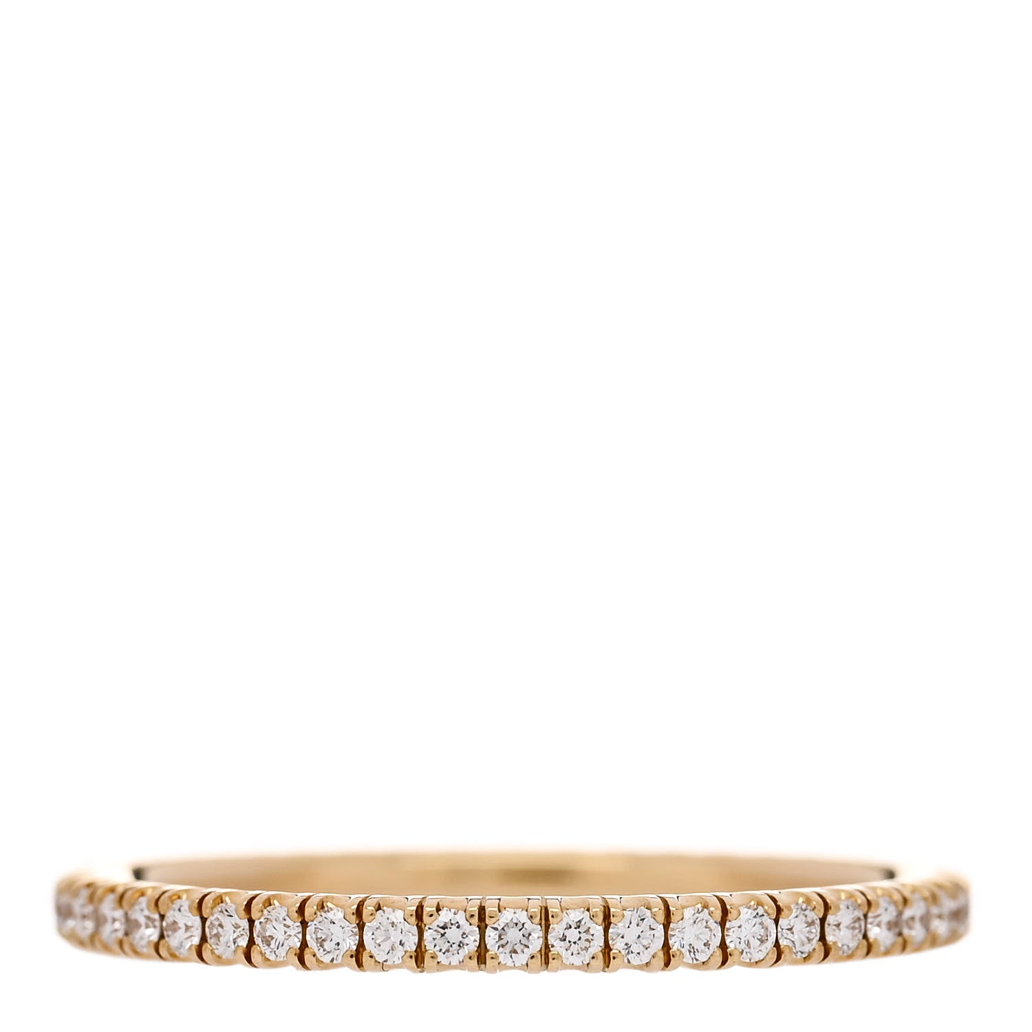 Cartier 18K Yellow Gold Diamond 1.5mm Etincelle de Cartier Wedding Band Ring 50 5.25 3 of 5