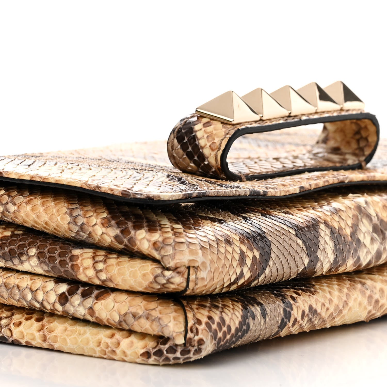 Valentino Garavani Snakeskin Va Va Voom Shoulder Bag Beige 8 of 9