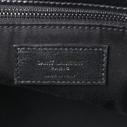 Saint Laurent Crinkled Calfskin Matelasse Monogram Medium Niki Chain Satchel Black 5 of 9