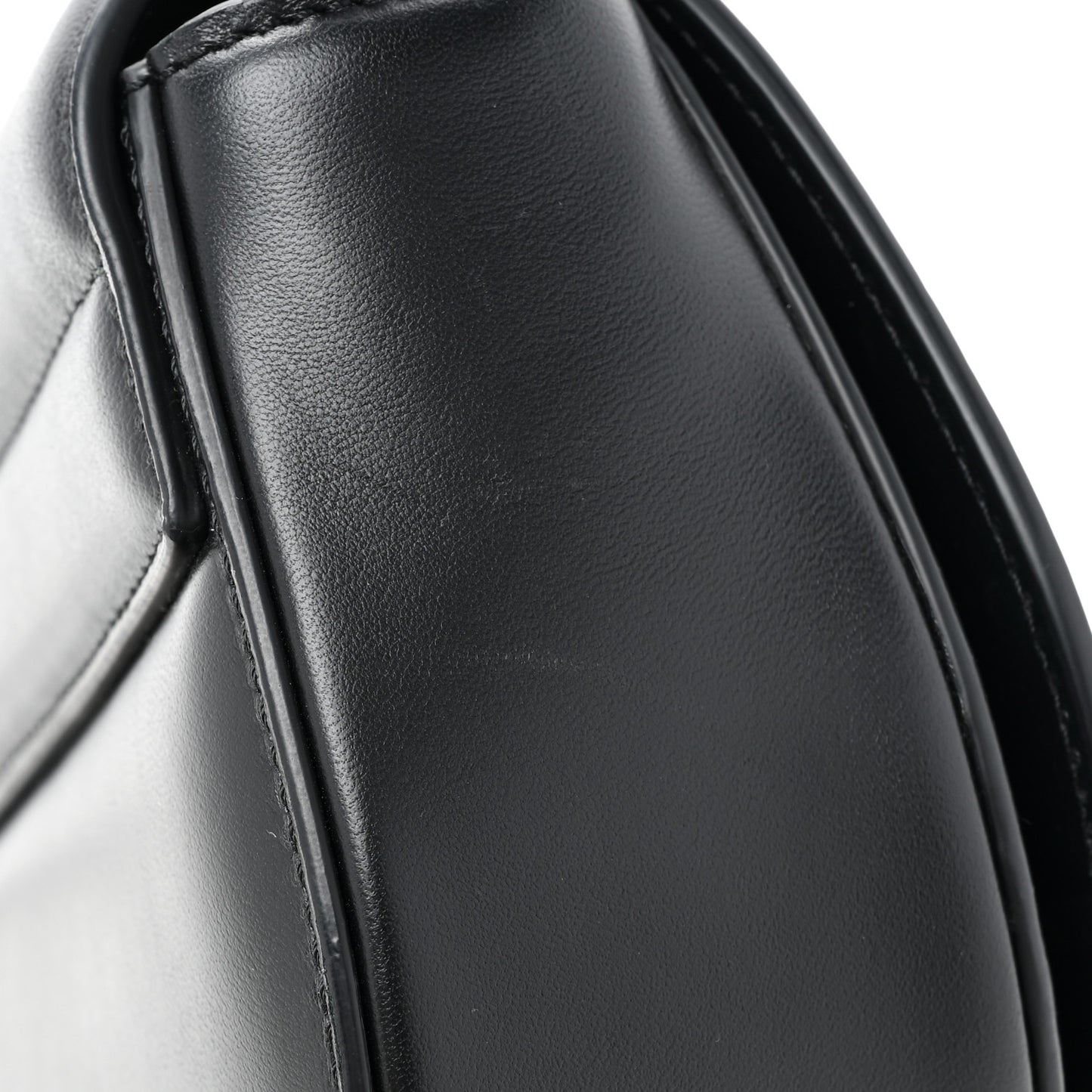OFF WHITE Calfskin Burrow Saddle Bag Black