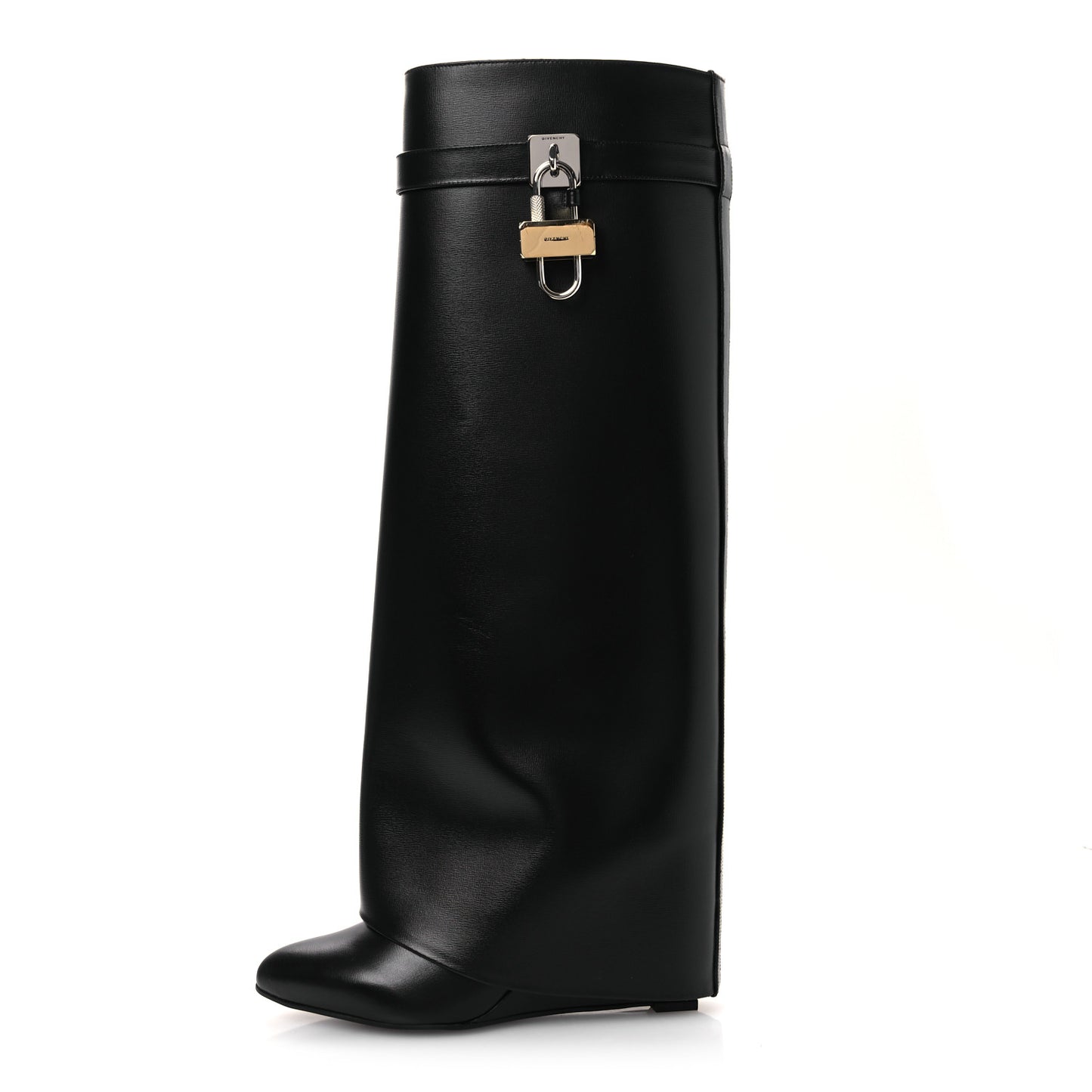 Calfskin Shark Lock Pant Boots 40 Black