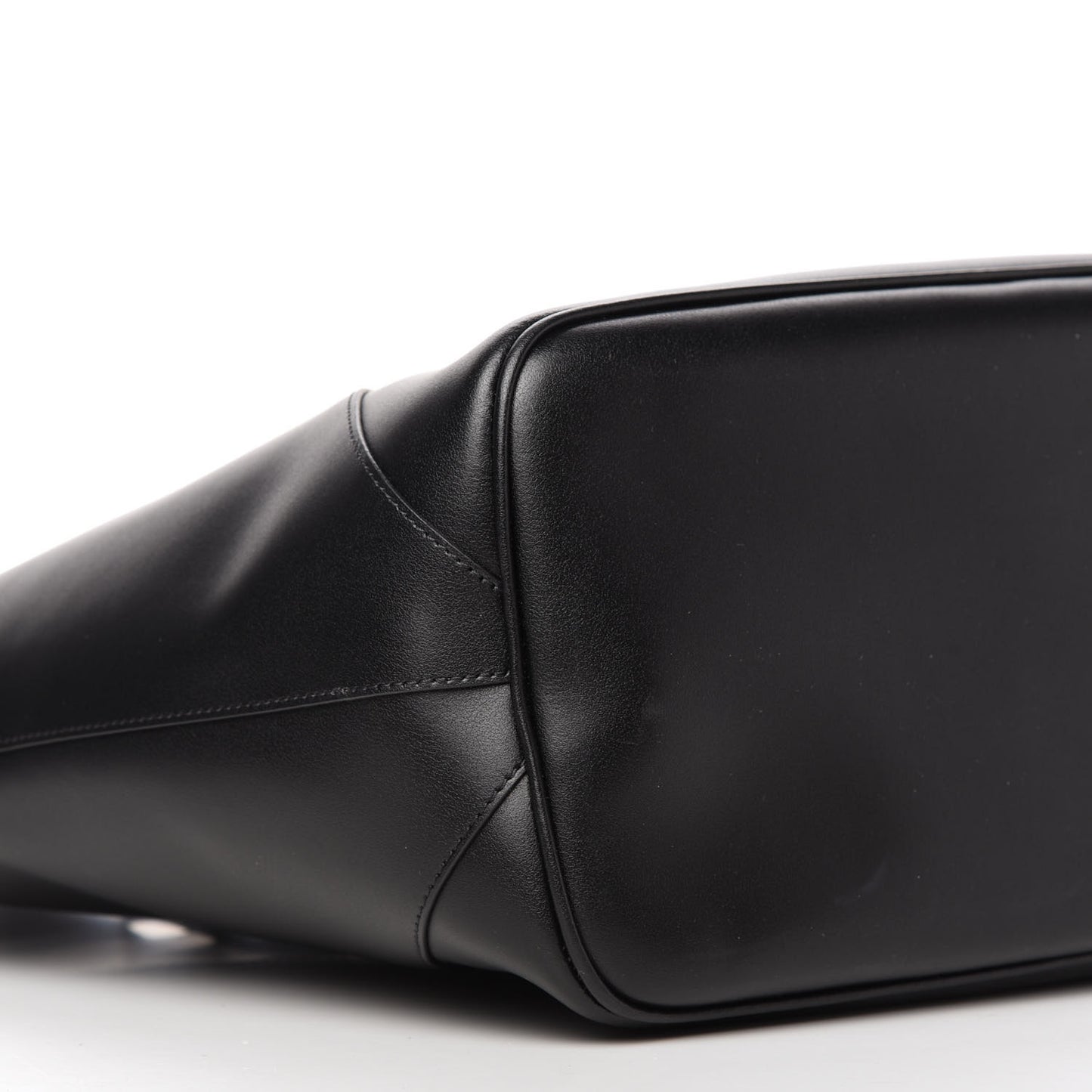 Smooth Calfskin Wing Shopper Tote Black White