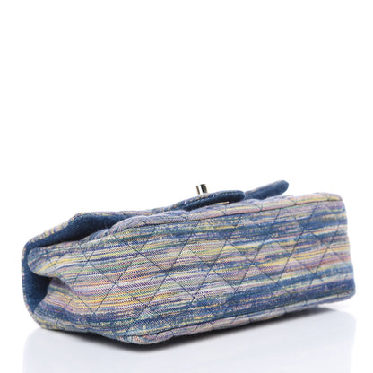 Chanel Denim Mini Rectangular Flap Bag Navy Yellow Purple Green 4 of 9