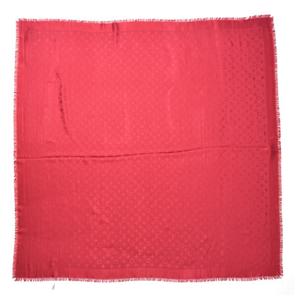 Louis Vuitton Silk Wool Monogram Shawl Pomme D'Amour 1 of 13