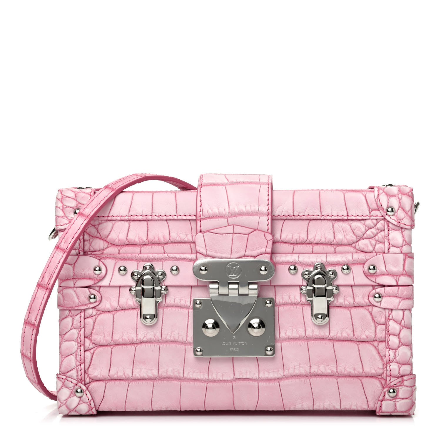 Louis Vuitton Alligator Petite Malle Pink 1 of 10