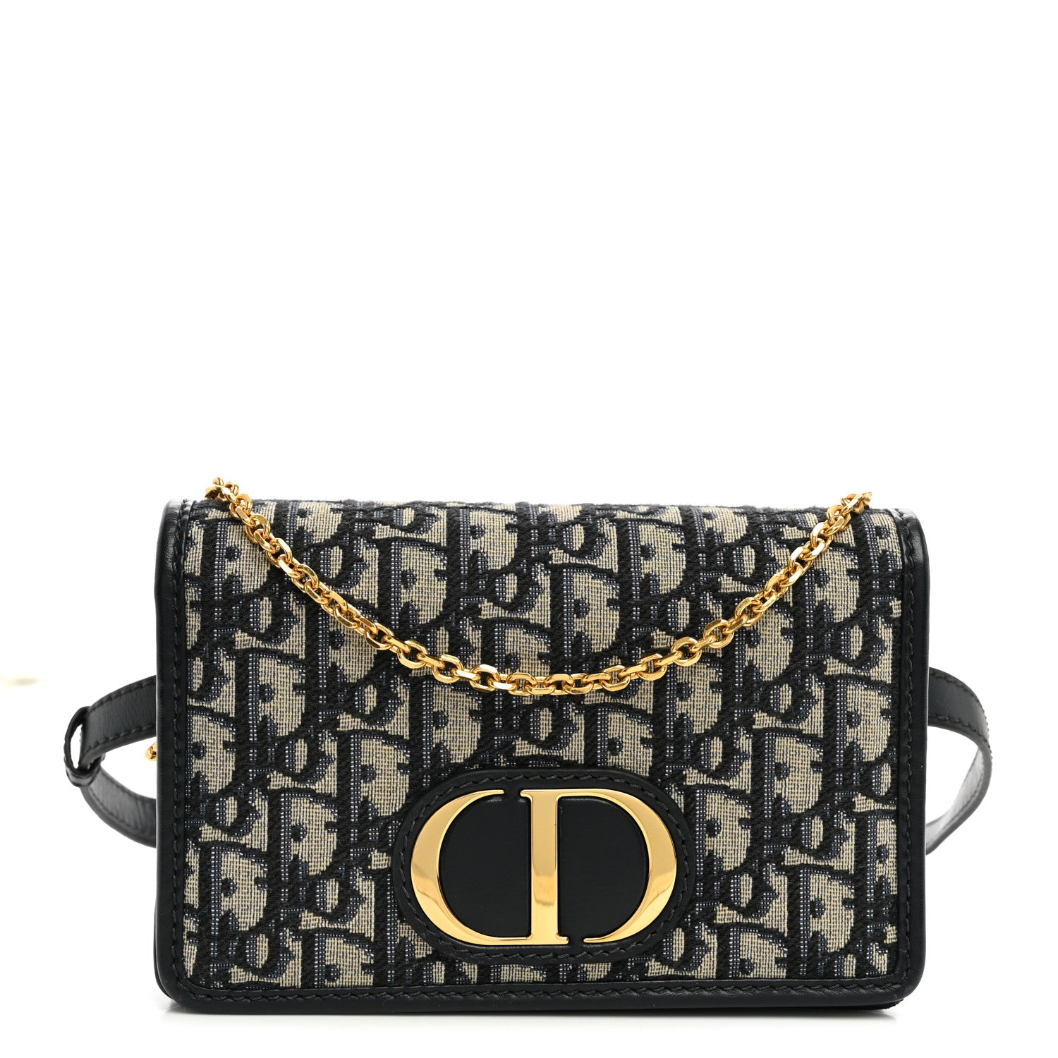 Christian Dior Oblique 30 Montaigne 2-In-1 Pouch Blue 1 of 8