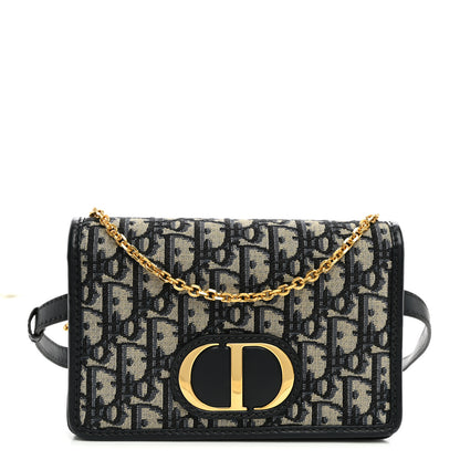 Christian Dior Oblique 30 Montaigne 2-In-1 Pouch Blue 1 of 8