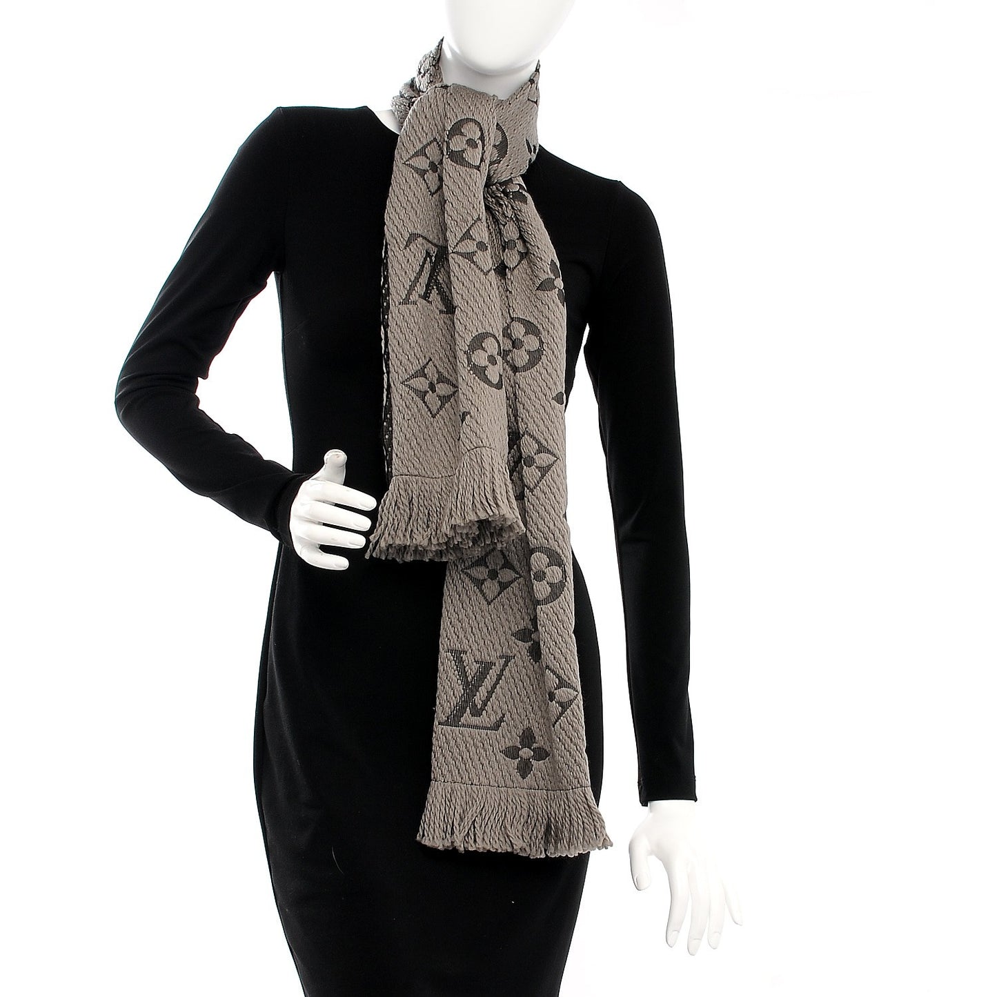 Wool Silk Logomania Scarf Verone