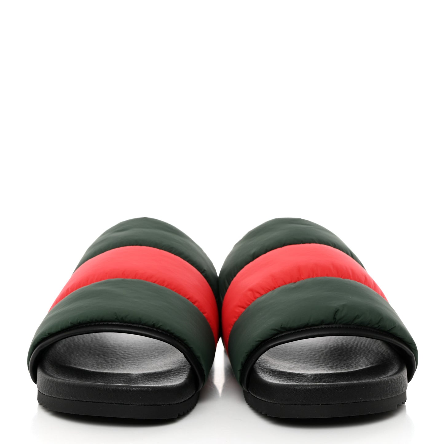 Nylon Web Womens Slide Sandals 40 Black Green Red