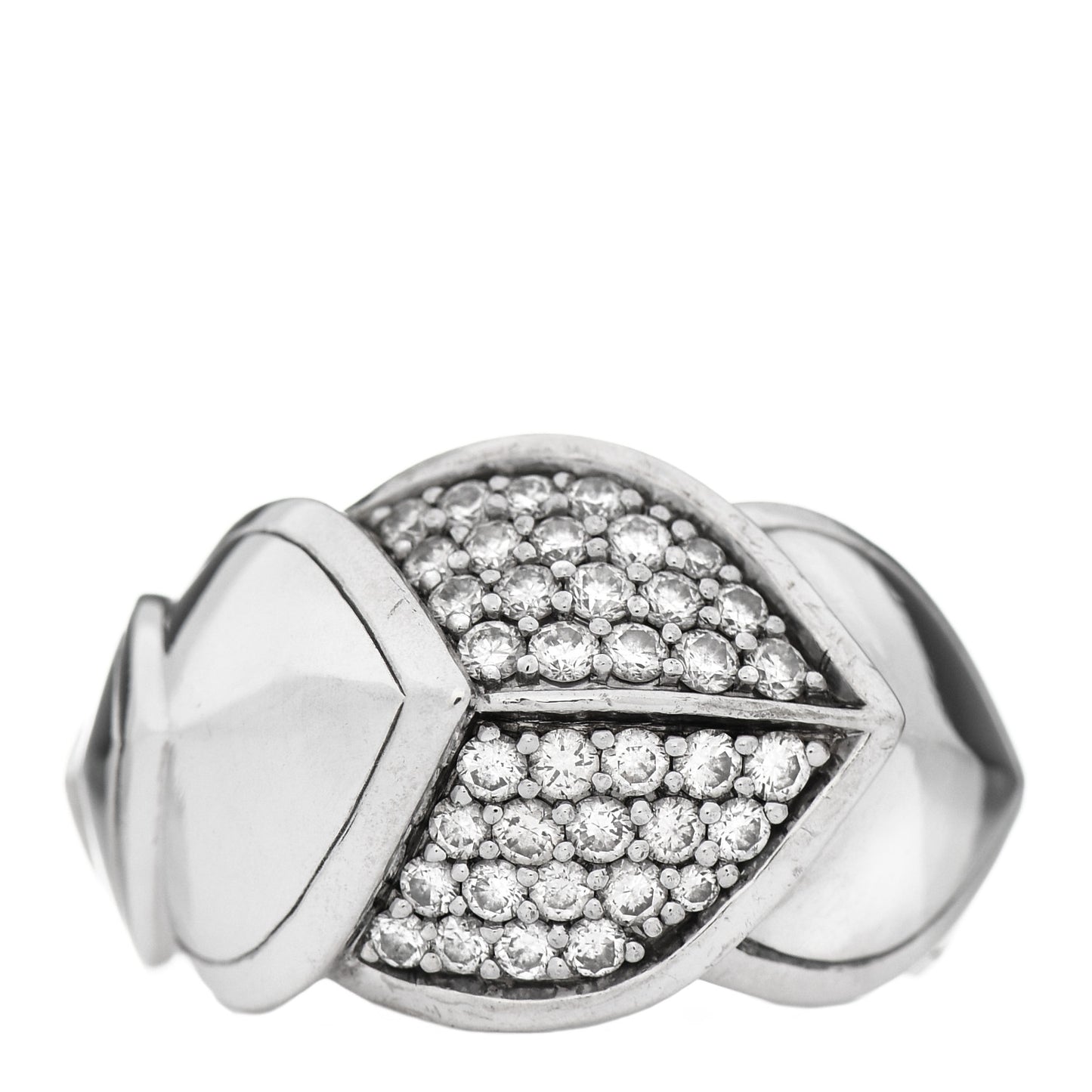 Sterling Silver Diamond Legends Naga Dragon Scale Ring 54 7