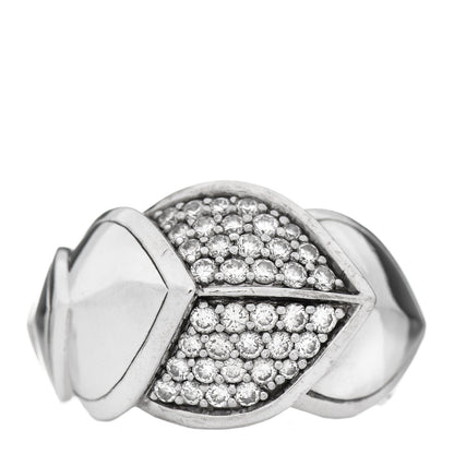 John Hardy Sterling Silver Diamond Legends Naga Dragon Scale Ring 54 7 1 of 8