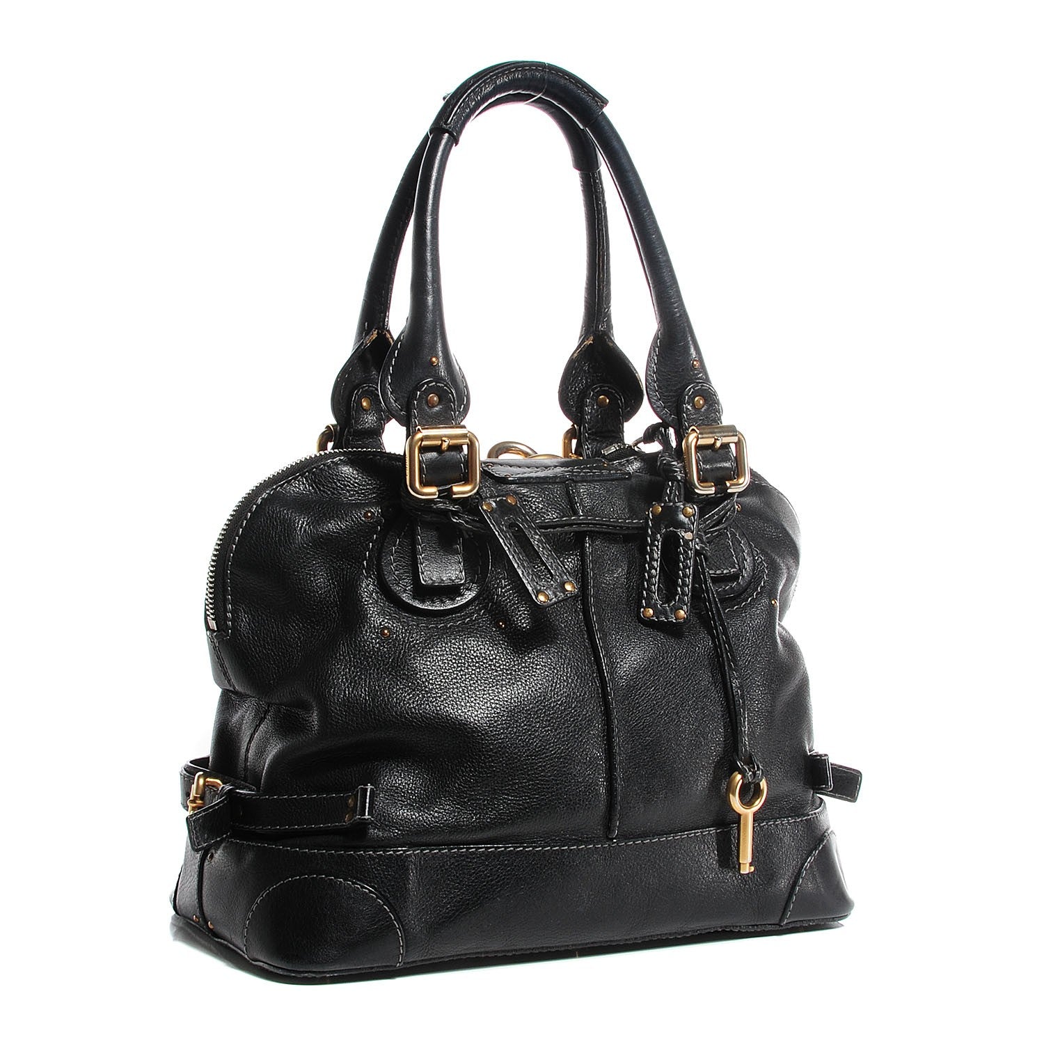 Chloe Leather Paddington Tote Black 3 of 10