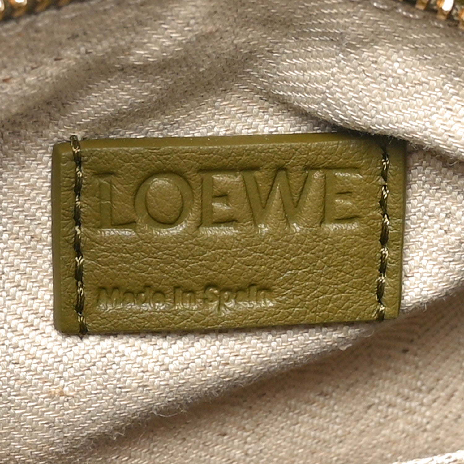 Loewe Calfskin Small Puzzle Edge Bag Olive Abyss Blue 6 of 9
