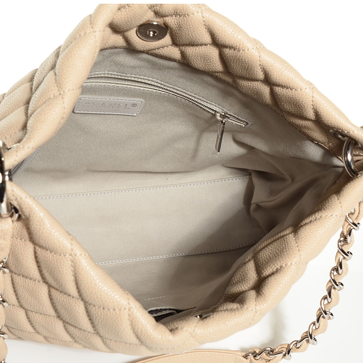 Chanel Caviar Easy Zip Tote Beige Clair 5 of 14