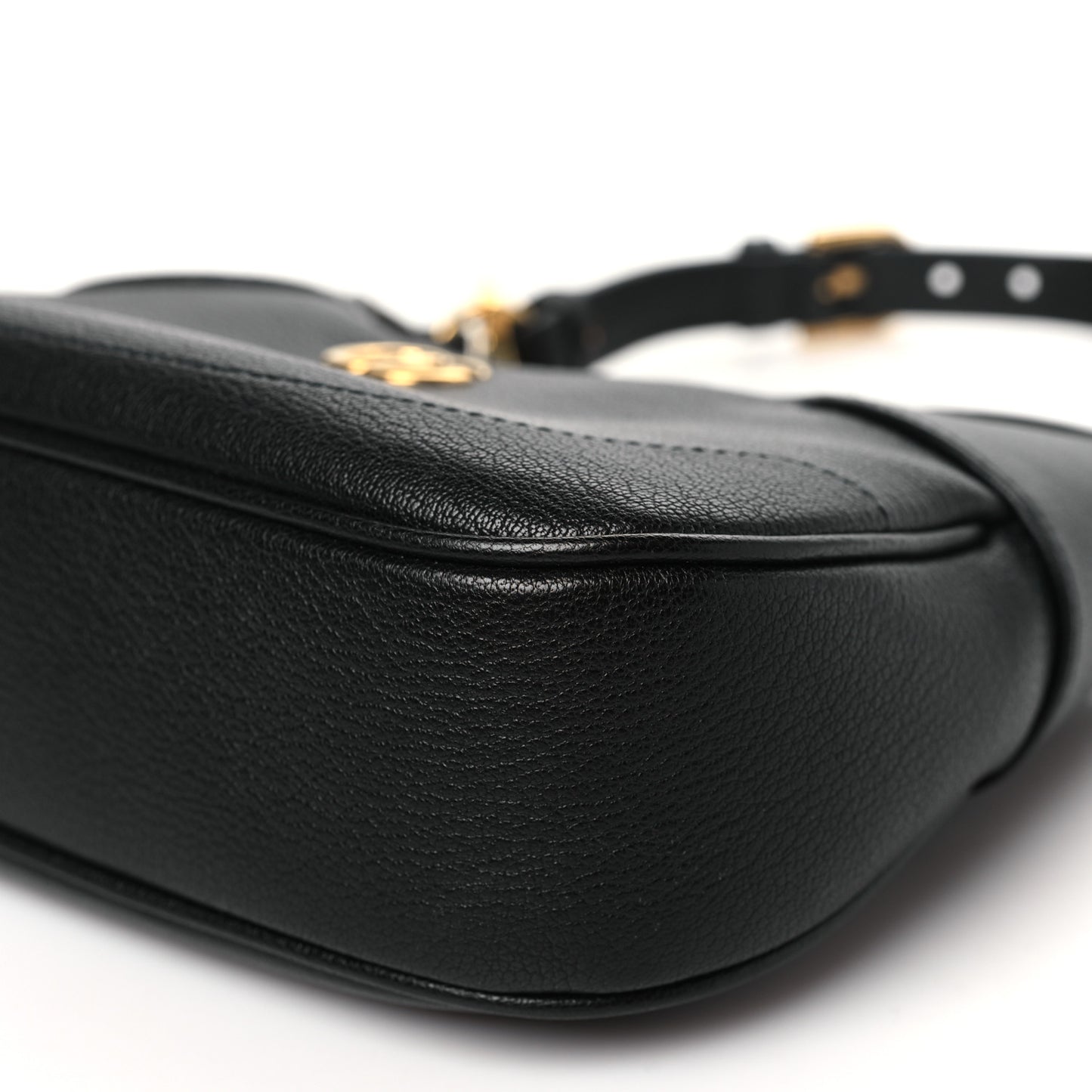 Goatskin Small Aphrodite Shoulder Bag Black