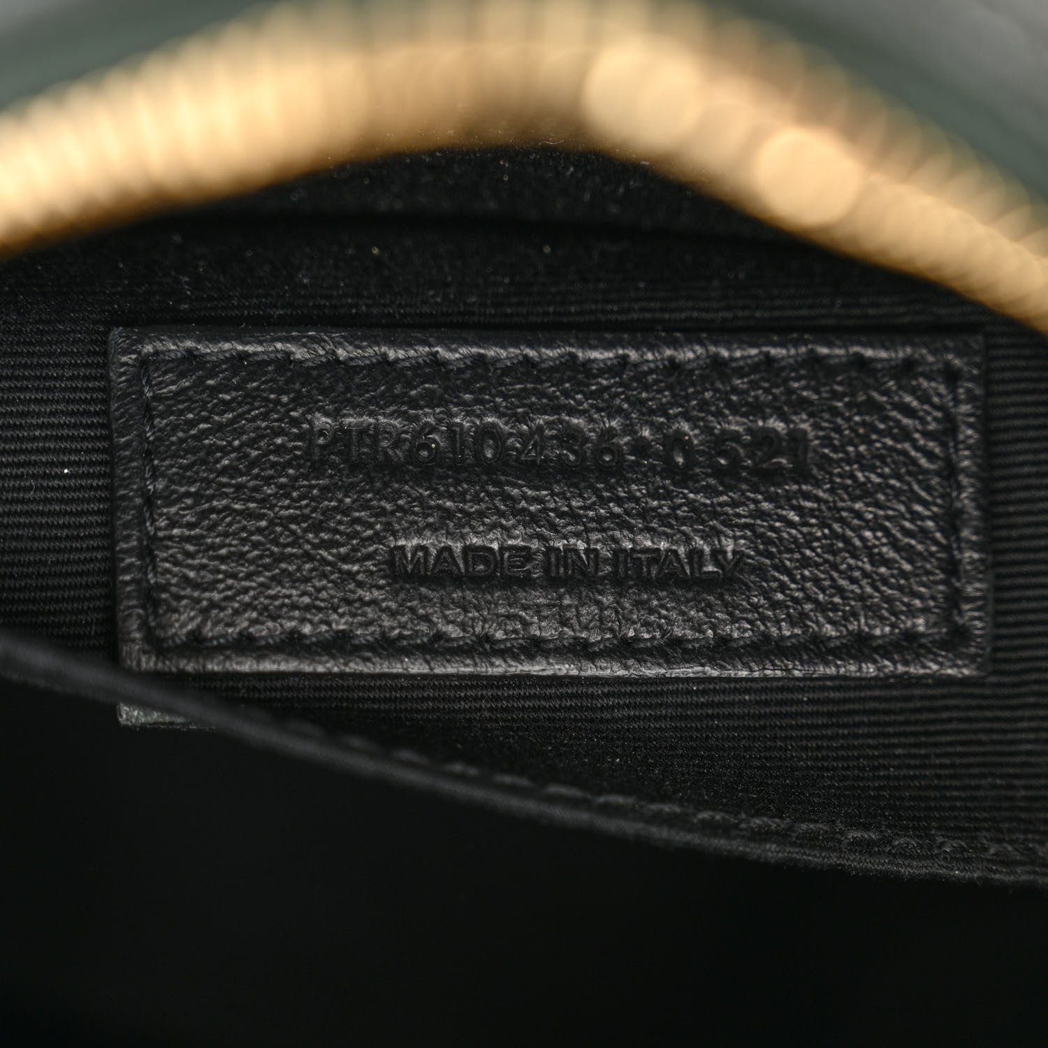 Saint Laurent Grain De Poudre Matelasse Chevron Quilted Round Vinyle Camera Bag New Vert Fonce 7 of 10