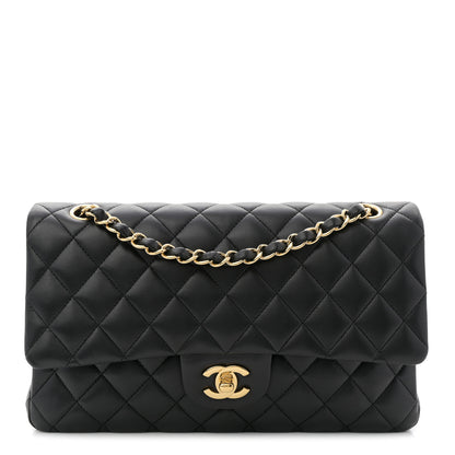 Chanel Lambskin Quilted Medium Double Flap Black 1 of 10