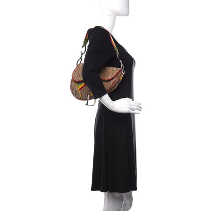 Christian Dior Monogram Rasta Saddle Bag Beige 2 of 9