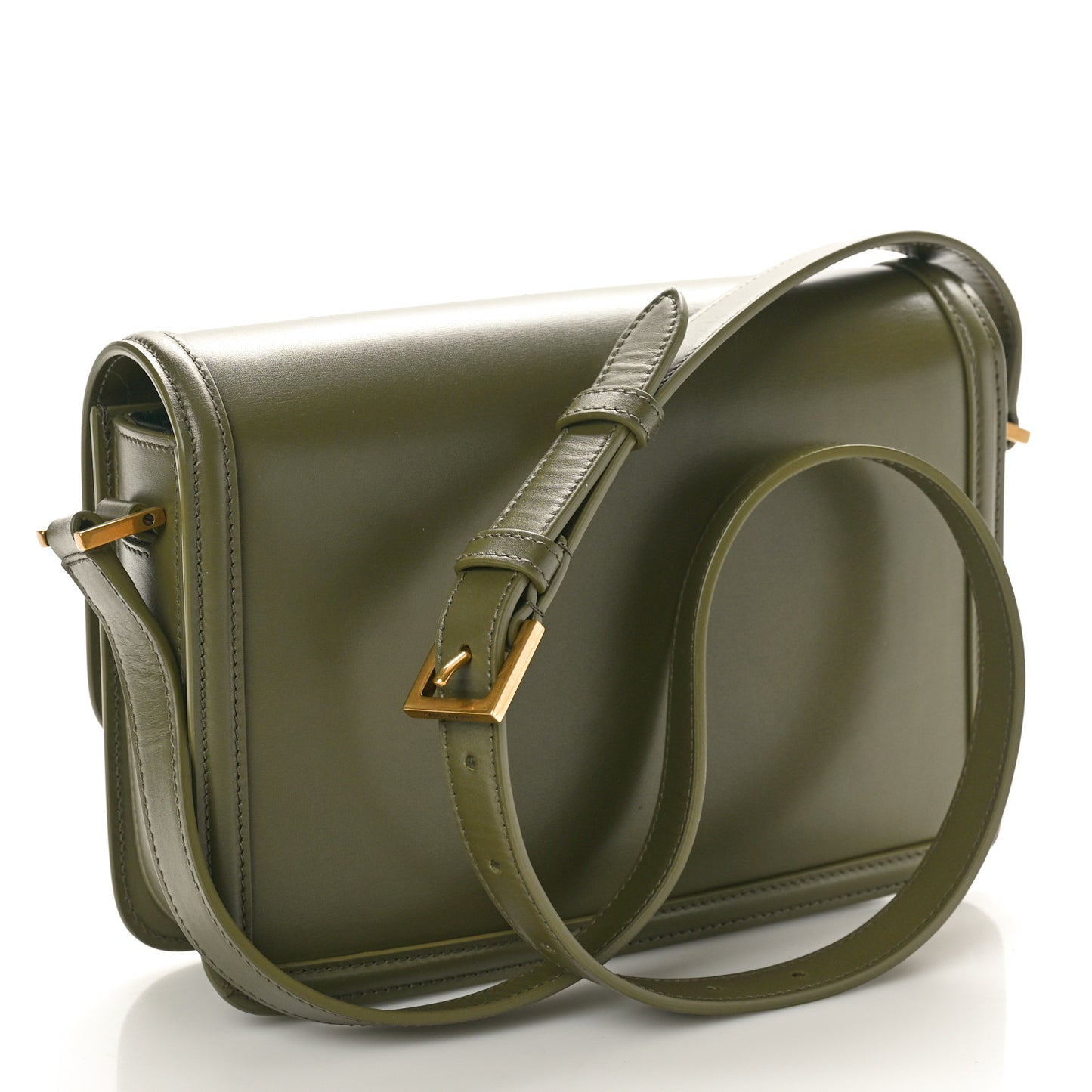 Box Calfskin Monogram Medium Solferino Satchel Loden Green