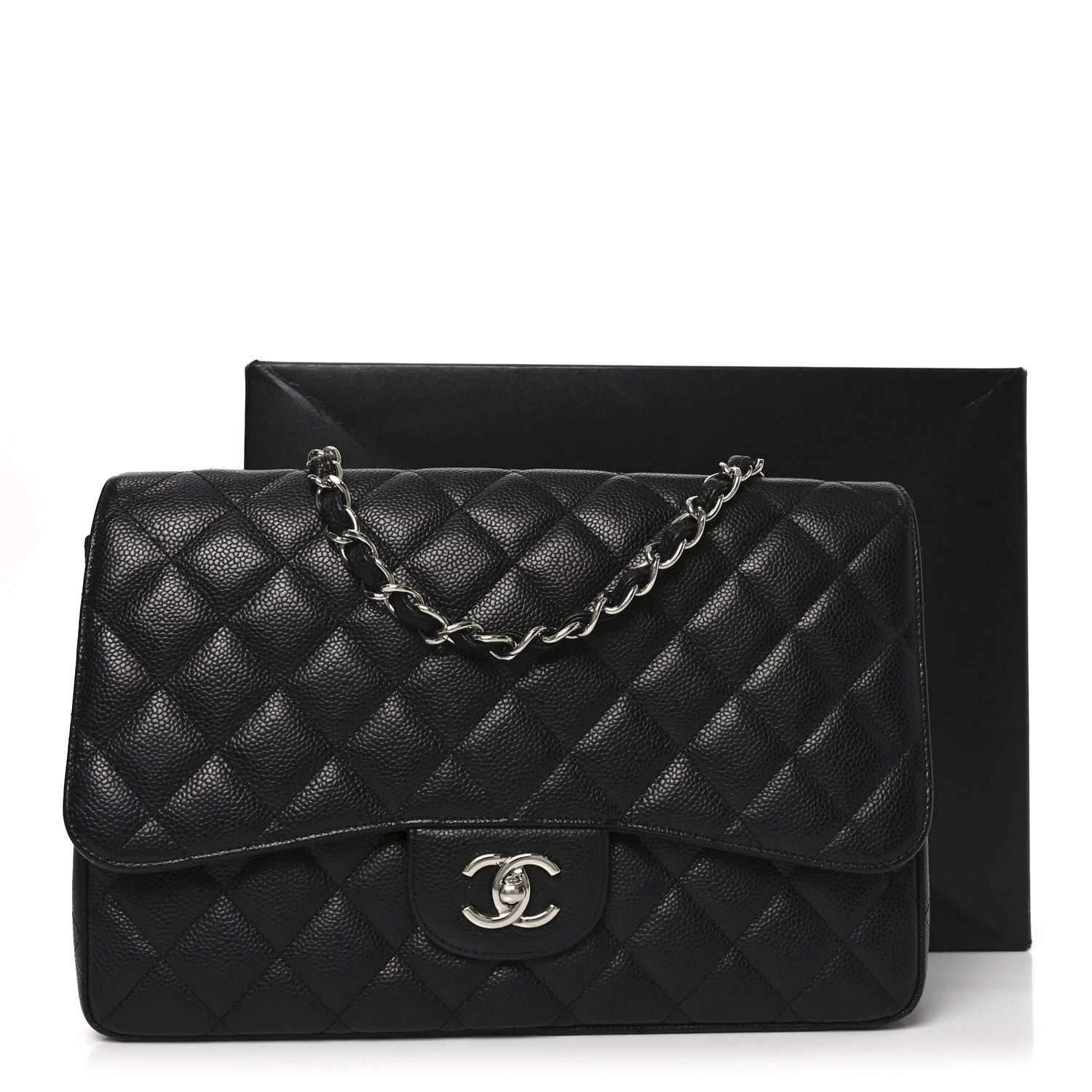 Chanel Caviar Quilted Jumbo Single Flap Black 11 of 11