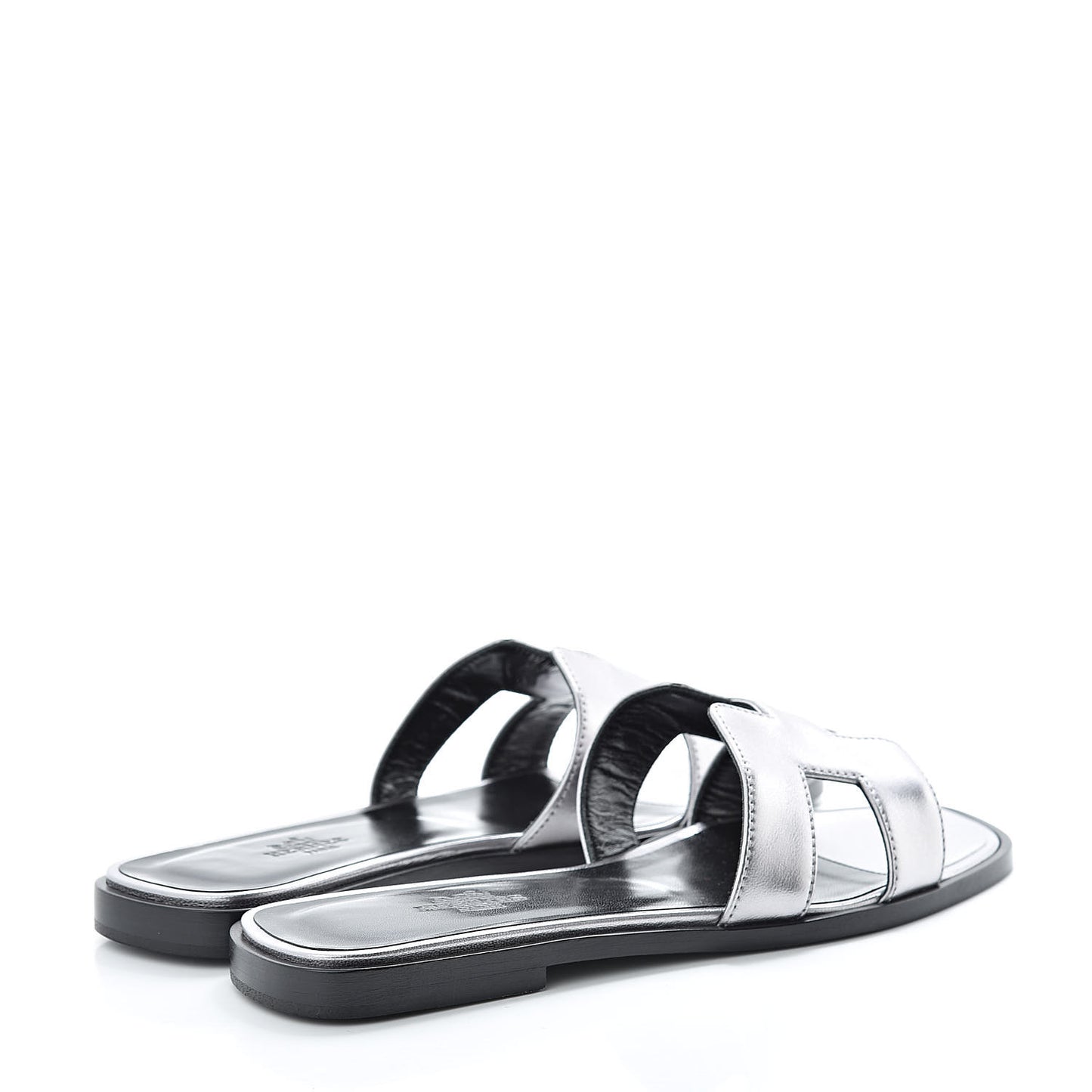 Metallic Nappa Oran Sandals 36 Argent