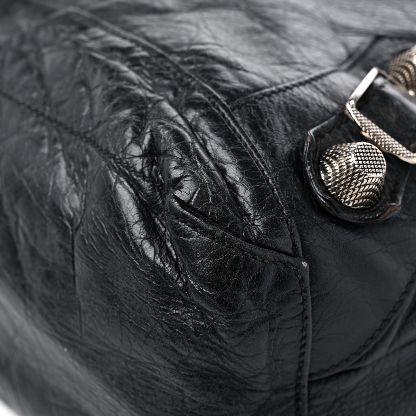 Chevre Giant 21 Silver Hardware Day Hobo Black