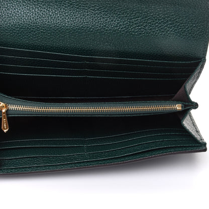 Gucci Grainy Calfskin Zumi Continental Wallet Vintage Green 7 of 10
