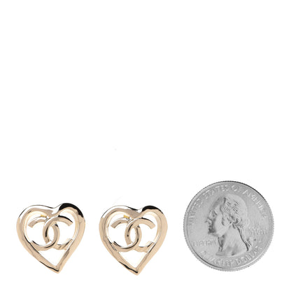 Chanel Metal CC Heart Coco In Love Earrings Gold 2 of 5