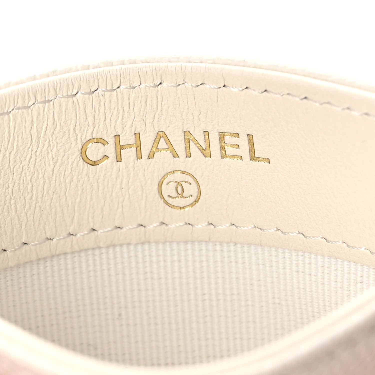Chanel Caviar Quilted Card Holder White 6 of 11