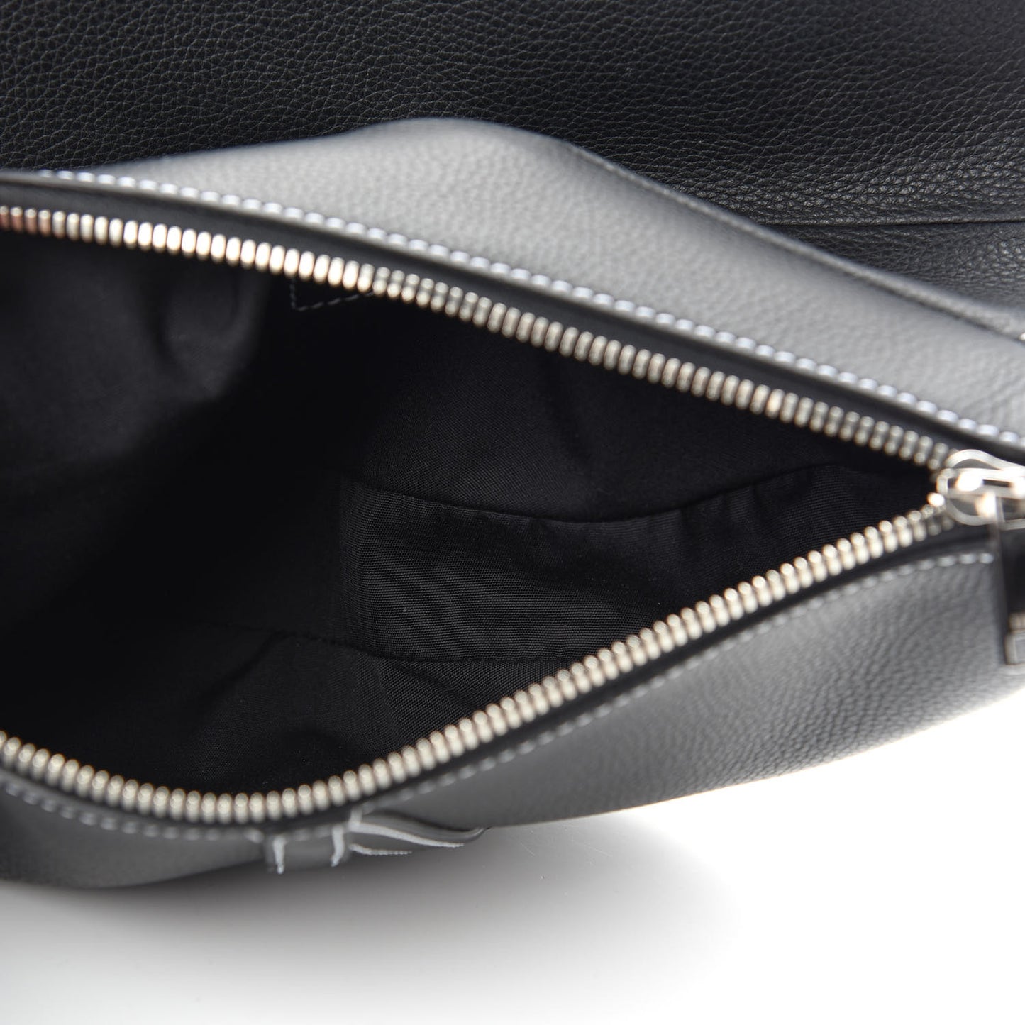 Calfskin Mens Saddle Bag Black