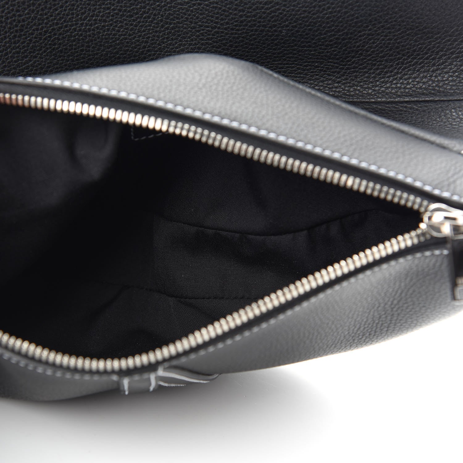 Christian Dior Calfskin Mens Saddle Bag Black 5 of 12