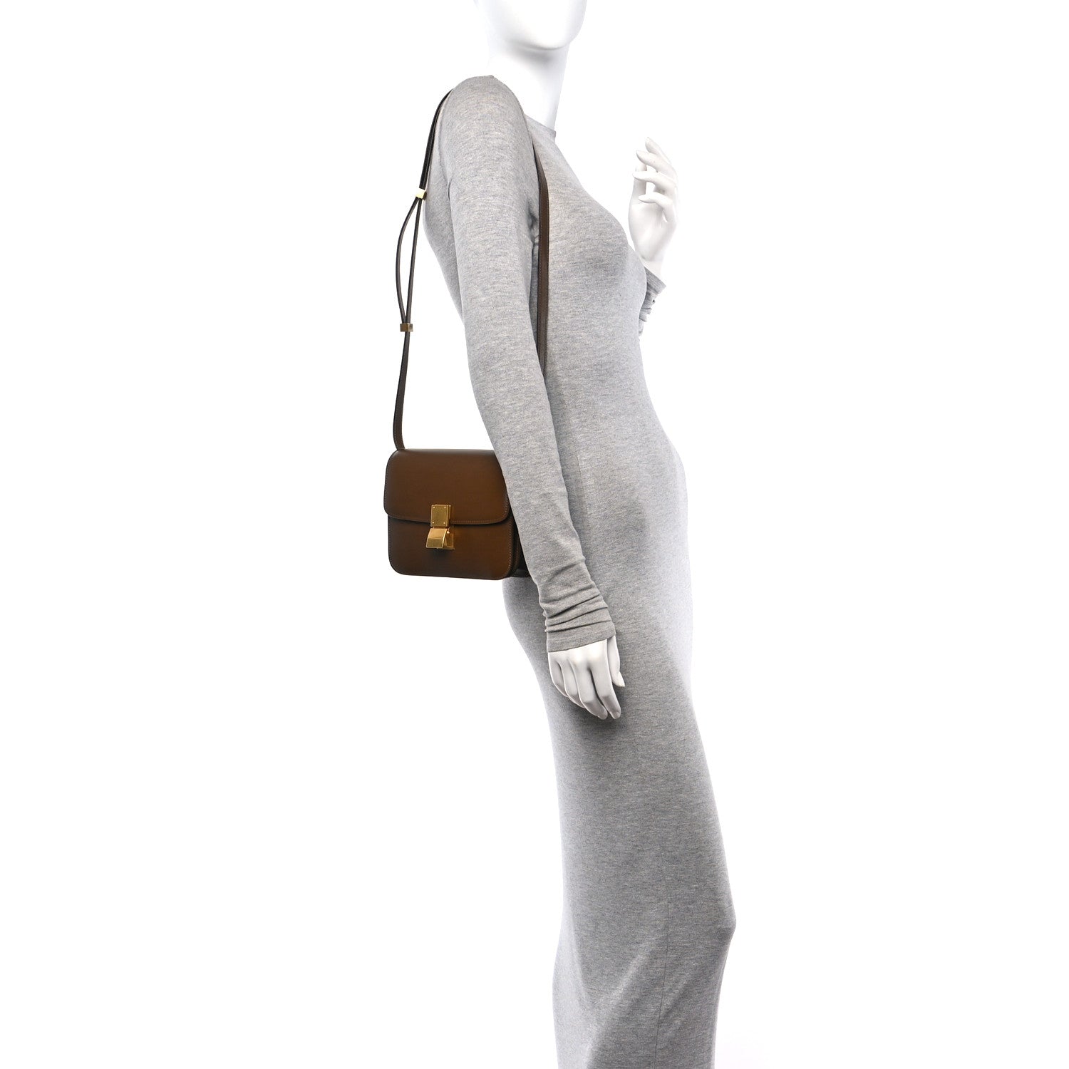Celine Box Calfskin Teen Classic Box Flap Bag Camel 2 of 15