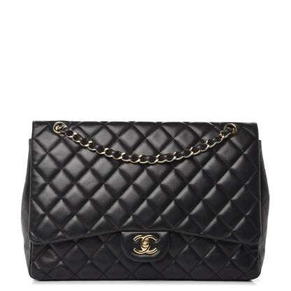 Chanel Lambskin Quilted Maxi Single Flap Black 1 of 14