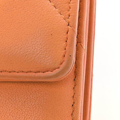 Chanel Goatskin Quilted Small Chanel 19 Flap Wallet Orange 12 of 13