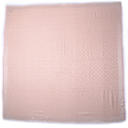 Louis Vuitton Wool Silk Monogram Shawl Natural 3 of 5