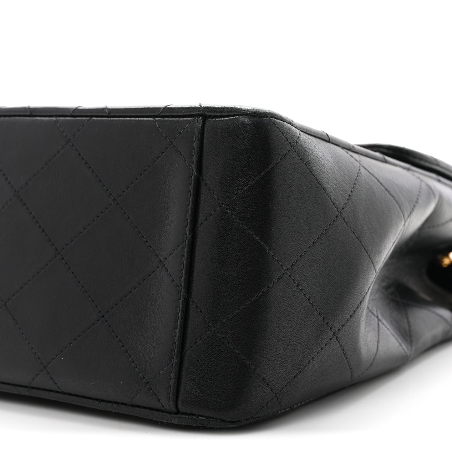 Lambskin Quilted XL Jumbo Single Flap Black