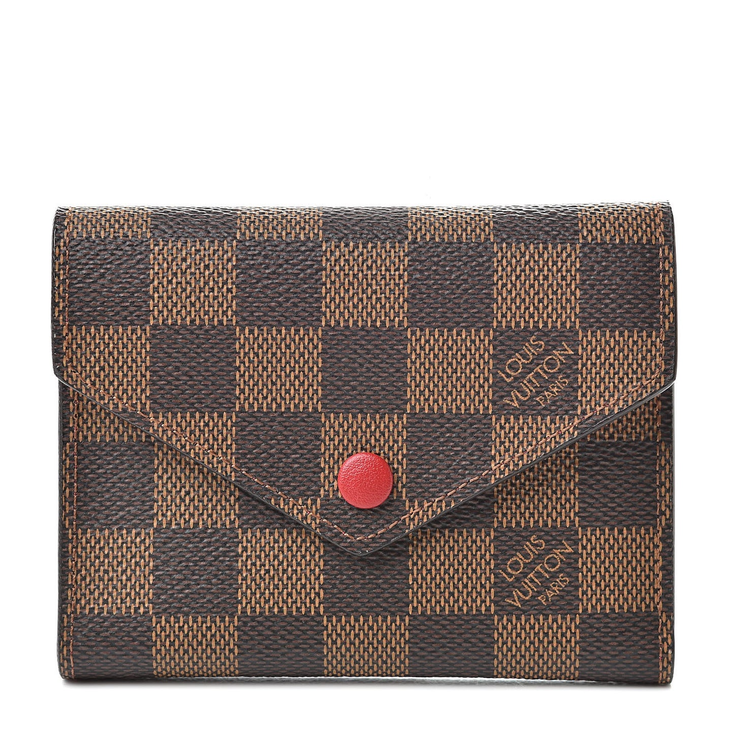 Damier Ebene Victorine Wallet Red