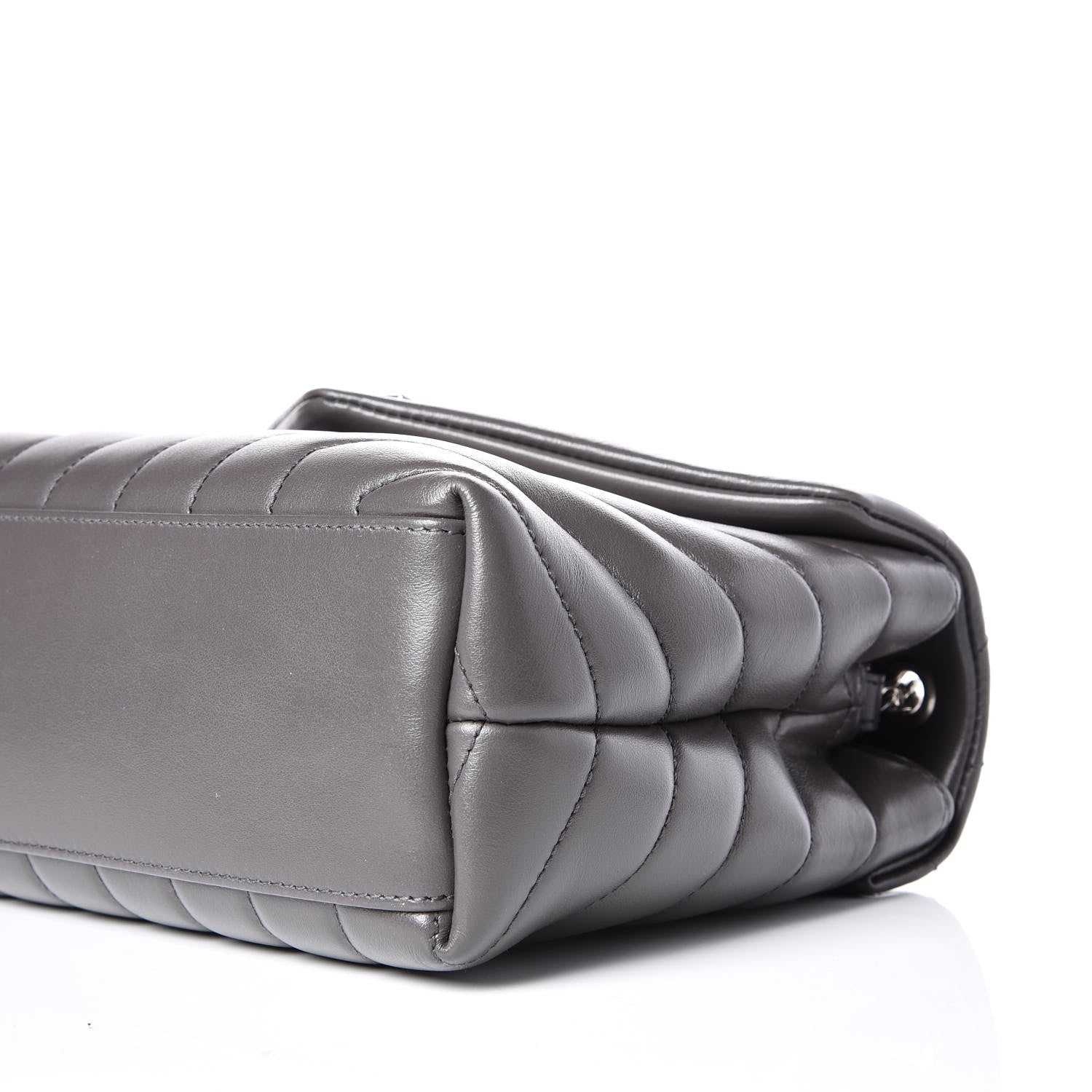 Saint Laurent Calfskin Y Quilted Monogram Small Loulou Chain Satchel Earth 10 of 11