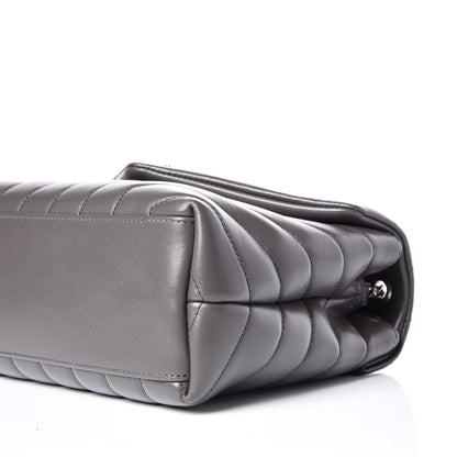 Saint Laurent Calfskin Y Quilted Monogram Small Loulou Chain Satchel Earth 10 of 11