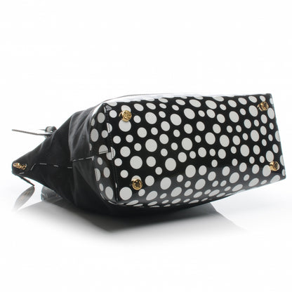 Louis Vuitton Nylon Kusama Infinity Dots Lockit Vertical MM Black White 4 of 7