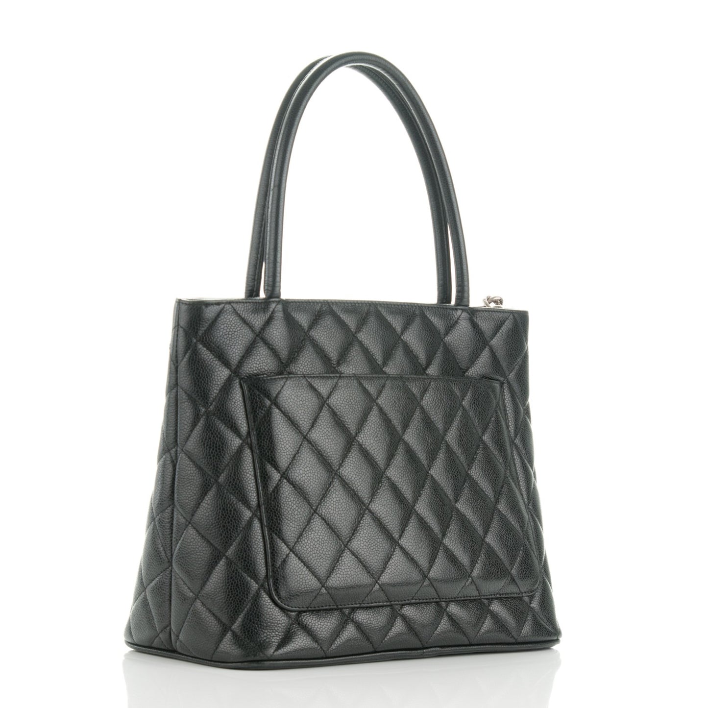 Caviar Quilted Medallion Tote Black