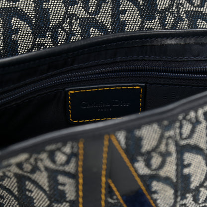 Christian Dior Monogram Saddle Bag Blue 6 of 9