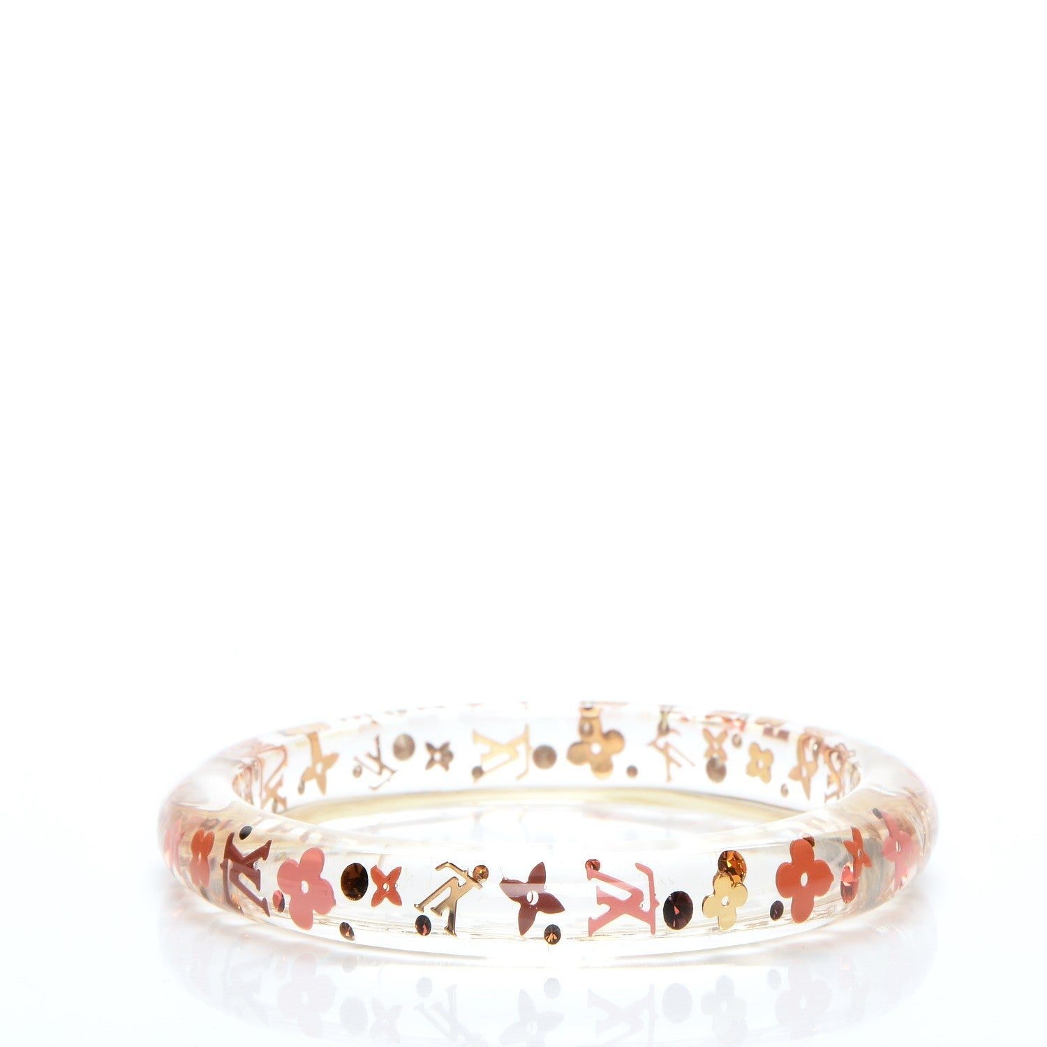 Louis Vuitton Resin Swarovski Medium Inclusion Bracelet PM Tangerine 1 of 5