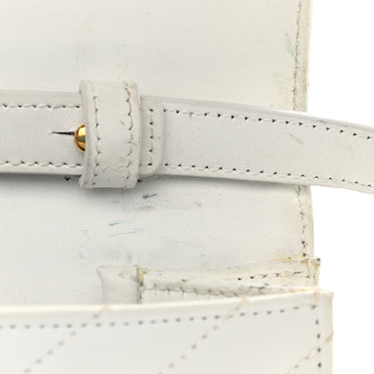 Saint Laurent Calfskin Monogram Chevron Shoulder Bag Crema Soft 12 of 17