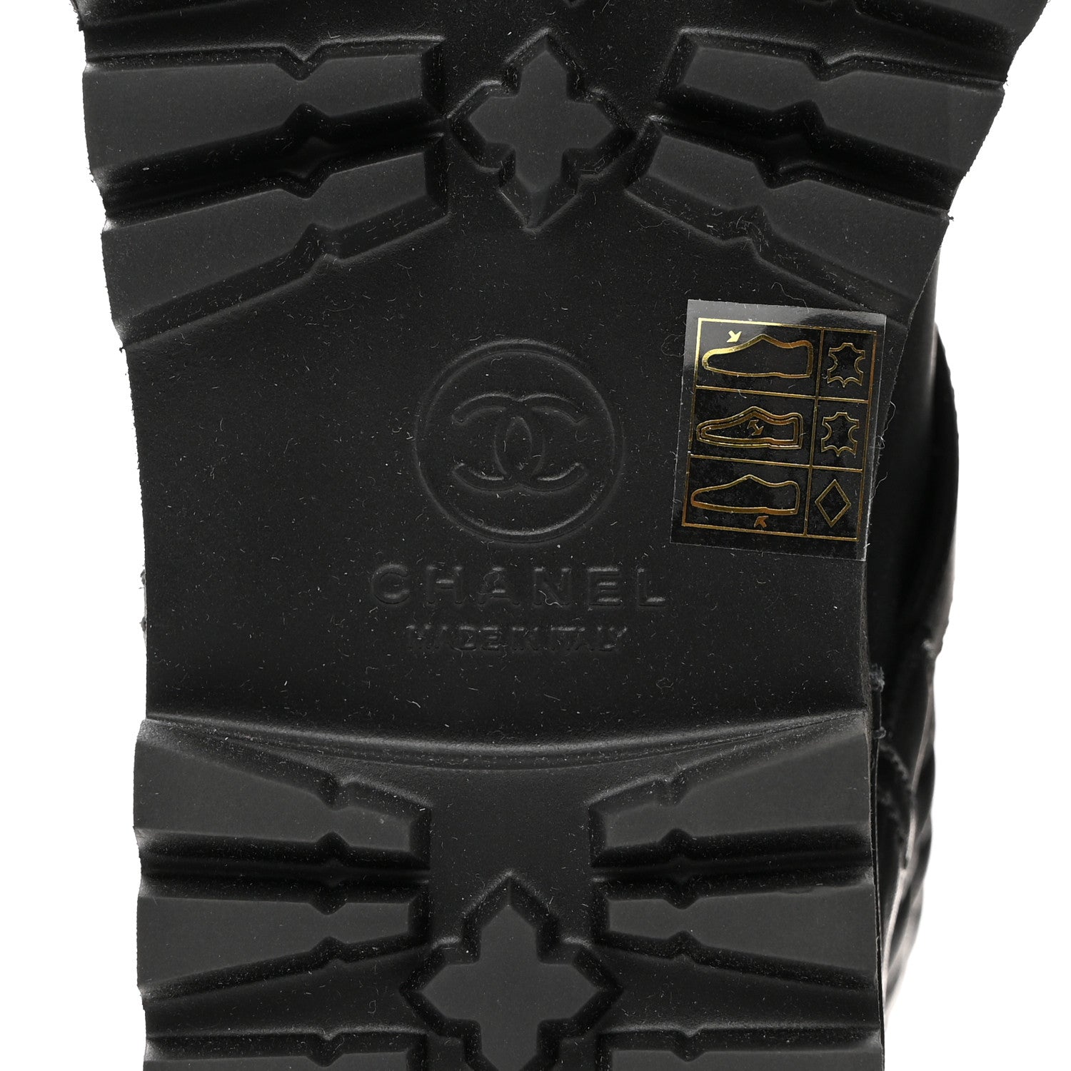 Chanel Calfskin Quilted Biker Boots 38 Black 8 of 9