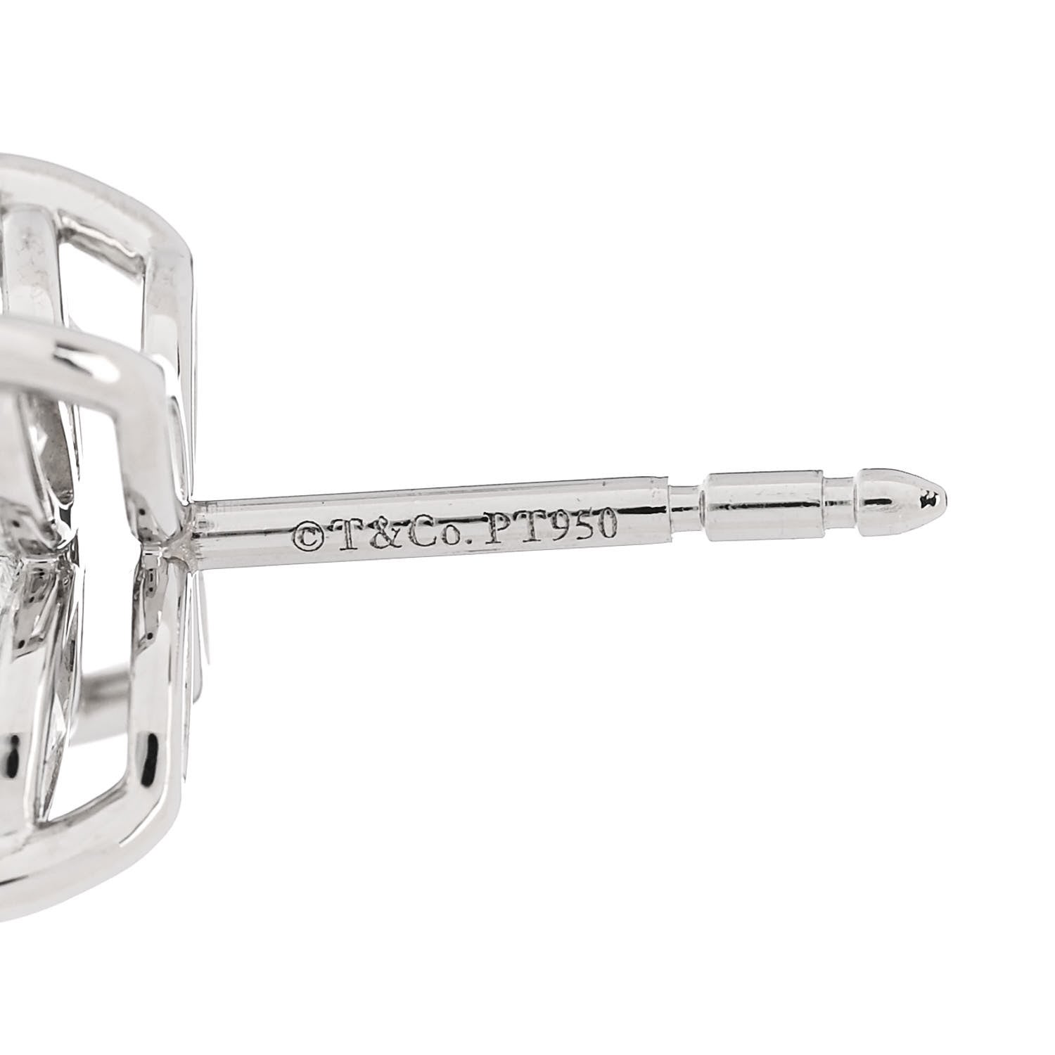 Tiffany Platinum Diamond Large Victoria Earrings 4 of 5